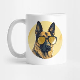 Cool Germen Shepherd With Sunglasses Mug